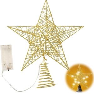 Christmas tree topper star with lights Light up metal star Christmas Tree Topper